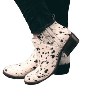 Matisse El Toro Pony Hair Cowhide Leather Western Style Ankle Boots Size 7.5